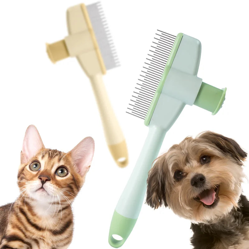 Pet Grooming Massage Brush – Professional Hair Removal Comb for Dogs & Cats