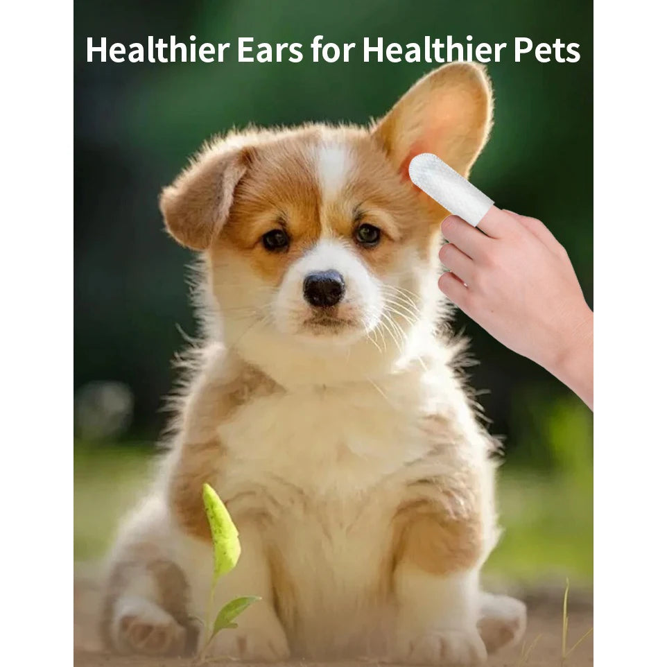 All-in-One Pet Ear Cleaning Wipes – Mite Removal, Wax & Odor Control