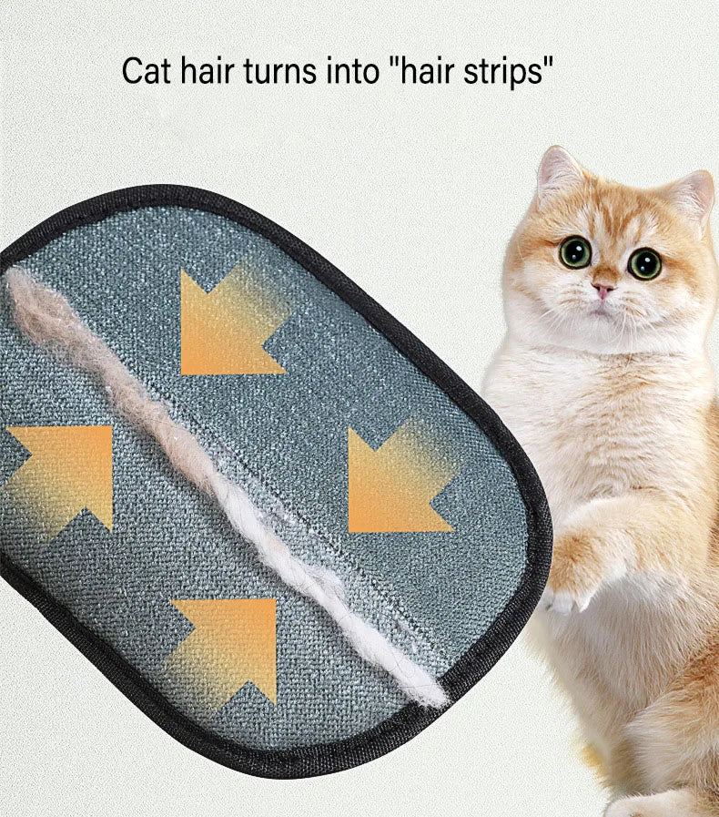 2-in-1 Pet Grooming Gloves & Static Hair Remover Brush – Dog & Cat Hair Removal from Sofa, Carpet, Clothes