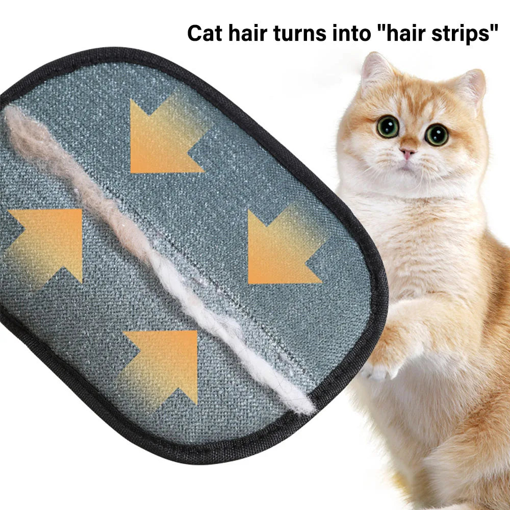 2-in-1 Pet Grooming Gloves & Static Hair Remover Brush – Dog & Cat Hair Removal from Sofa, Carpet, Clothes