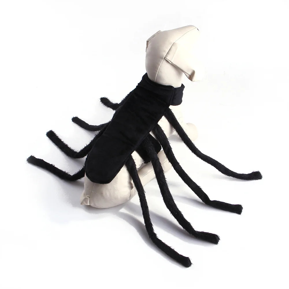 Pet Halloween Spider Outfit – Funny Chest & Back Costume for Cats/Dogs